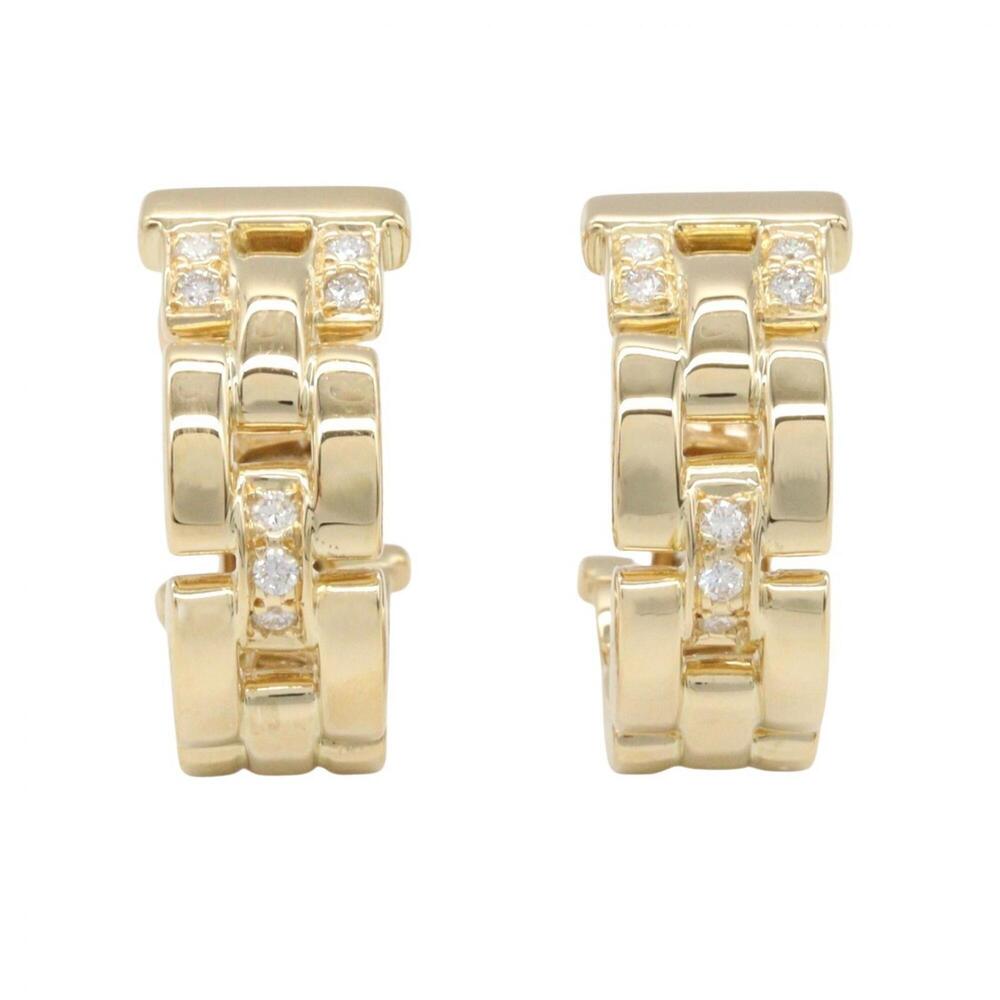 Cartier Maillon Panthère Diamond Earrings, 18K (Yellow Gold), Diamond, Women'...